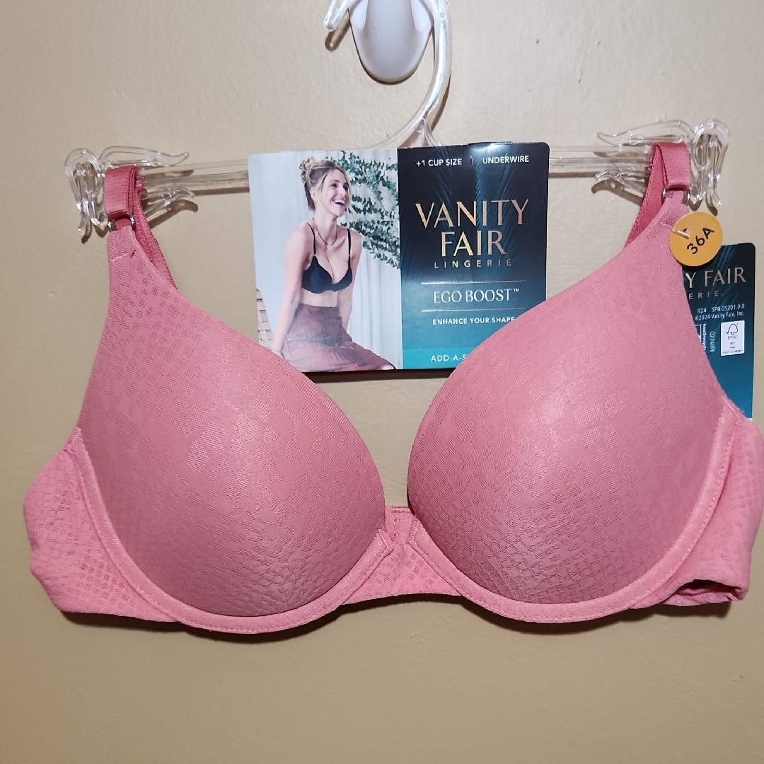 Vanity Fair Ego Boost Bra In Soft Pink Size 36a